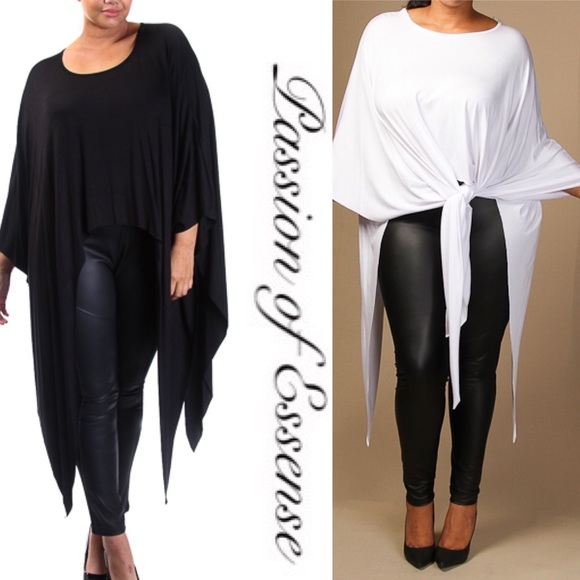 White Solid Asymmetrical Top - Picture 1 of 4